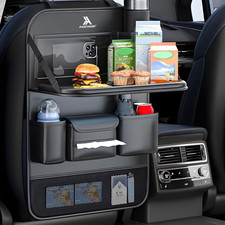 Universal Foldable Car Backseat Organizer with Table Tray, Car Seat Back Protect