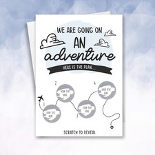 Personalised Holiday Itinerary Scratch Card – Surprise Trip Reveal Gift Voucher