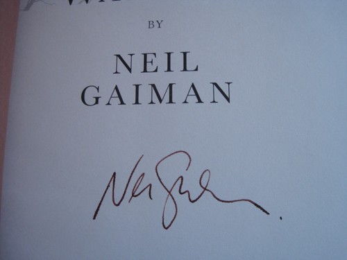 NEIL GAIMAN SIGNIERT TRIGGER WARNUNG ERSTE LIMITIERTE AUFLAGE HARDCOVER AMERIKANISCHE GÖTTER - Bild 3 von 12