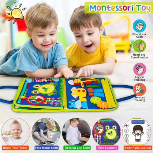 Busy Board for 1 2 3 4 Year Old Toddler Montessori Educational Sensory Toys K... - Picture 2 of 6
