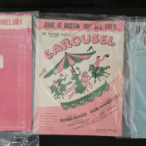 (4) Partituras de piano de colección arte de portada años 1910-50 en fundas espectáculo de ukelele antiguo - Imagen 4 de 16