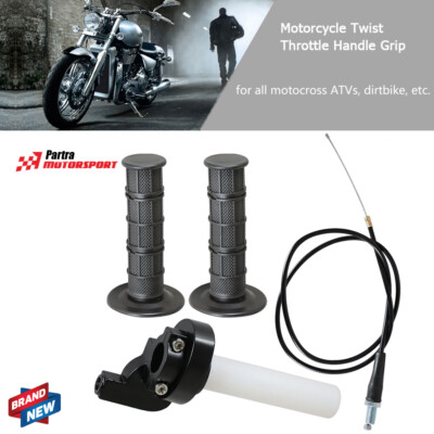 7/8'' 22mm Motorcycle Twist Throttle Handle Grip with Cable 50-250CC Dirt Bike