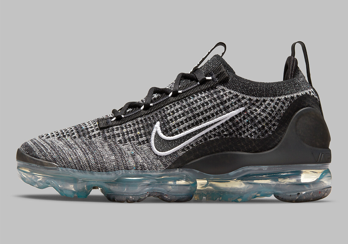 Women's Nike Air Vapormax 2021 Flyknit Oreo Grey Black White