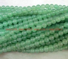 Wholesale 5 Strands 4MM Green Jade Round Gemstone Loose Beads 15 Inches