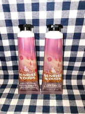 NEW! 2-Pack SUNRISE WOODS Hand Cream 1 oz Bath & Body Works