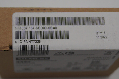 Siemens 6ES7137-6BD00-0BA0 ET200SP 6ES7 137-6BD00-0BA0 - Bild 2 von 2