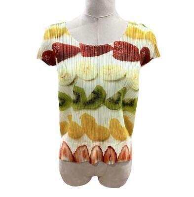 PLEATS PLEASE ISSEY MIYAKE Short Sleeve Fruits Pattern Top PLEATS PLEASE ISSEY MIYAKE Short Sleeve Fruits Pattern Top