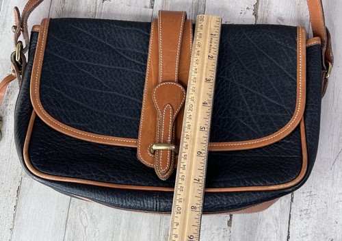 Dooney & Bourke Vtg Equestrian Black All Weather Leather Crossbody Bag USA Made - Bild 5 von 16