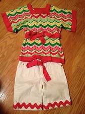 NWT Gymboree Island Lily Chevron Striped Belted Sweater Ric Rac Shorts 3 3T 4 4T