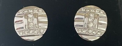 JBK Jackie Kennedy Camrose & Kross Clear Stone Straight Back Stud Earrings