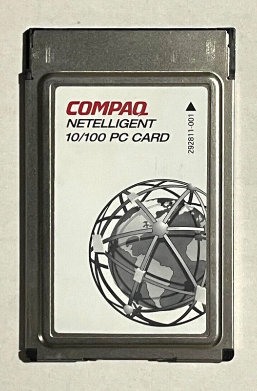 Compaq Netelligent 10/100 Ethernet LAN Adapter PC Card only/ No Dongle Cable
