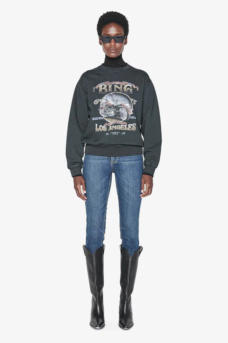 Anine bing motorcycle sweatshirt sale