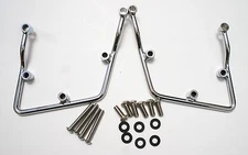 Mutazu Rigid Universal Motorcycle SOFT SADDLE BAG SADDLEBAGS Supports Brackets