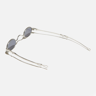 Tiny Oval Spectacle with Sliding Adjustable Tempels Silver -  Eli