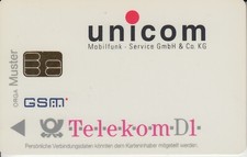 Muster-/Demokarte GSM / SIM - Unicom D1 Telekom     (704)