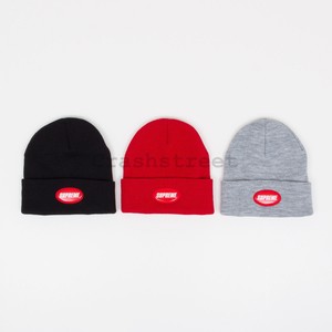 supreme rubber patch beanie