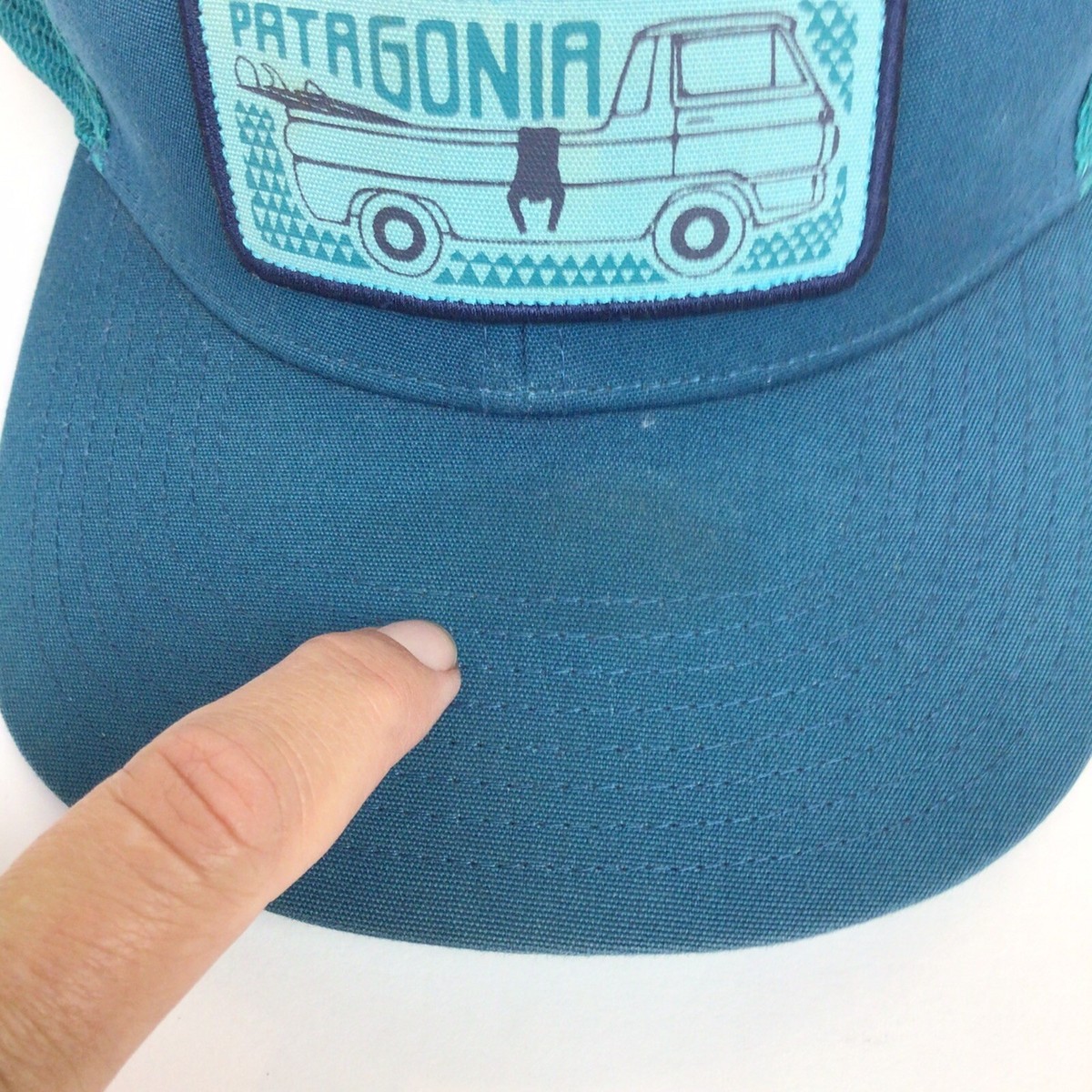 Patagonia Pickup Lines SnapBack Hat Cap Surfer Van Teal Blue