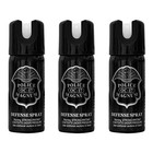 3 Police Magnum pepper spray 2 ounce GID Twist Lock Stream Personal Security
