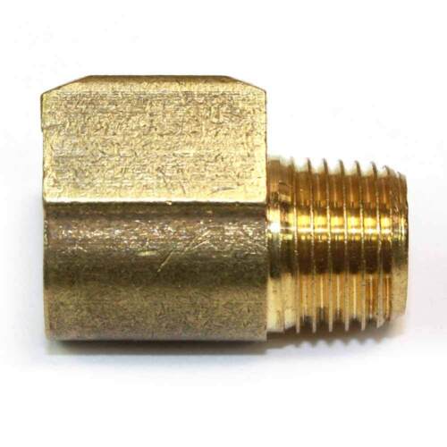 Solid Brass Street Pipe Elbow Fitting 1/8" NPT 90 Degree thread air water FST22E - Picture 1 of 3