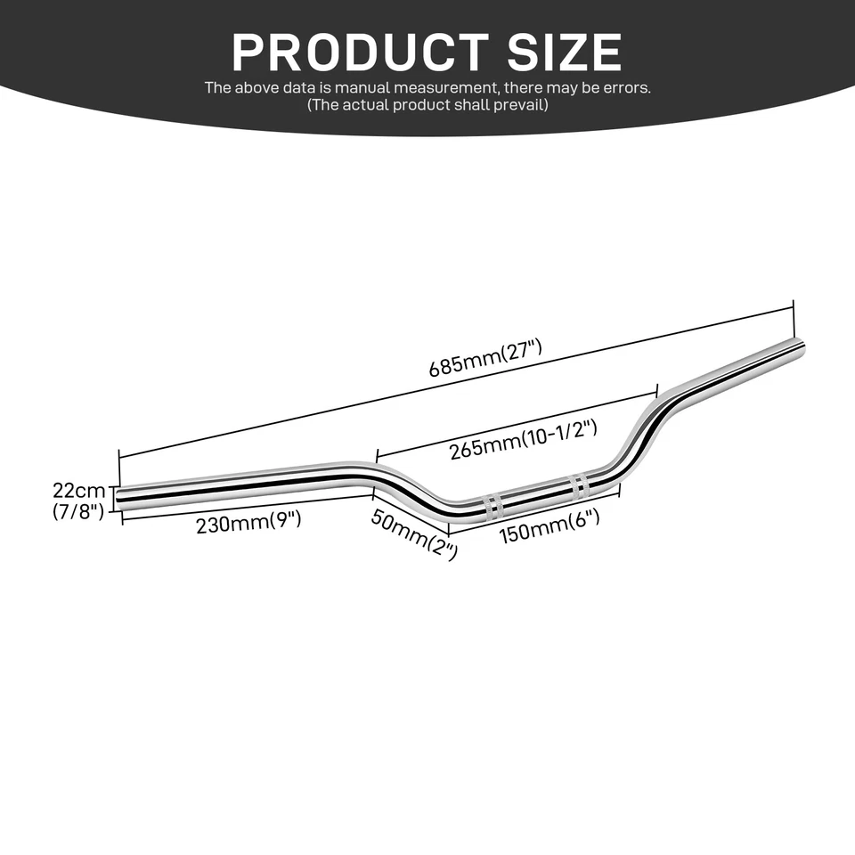 Motorcycle 7/8" Drag Tracker Handle Bar Chrome for Honda Goldwing 1100 GL1100 - Изображение 2 из 4