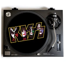 KISS Turntable Slipmat for Vinyl Records 12" DJ Slip Mat glam rock n roll vinyls
