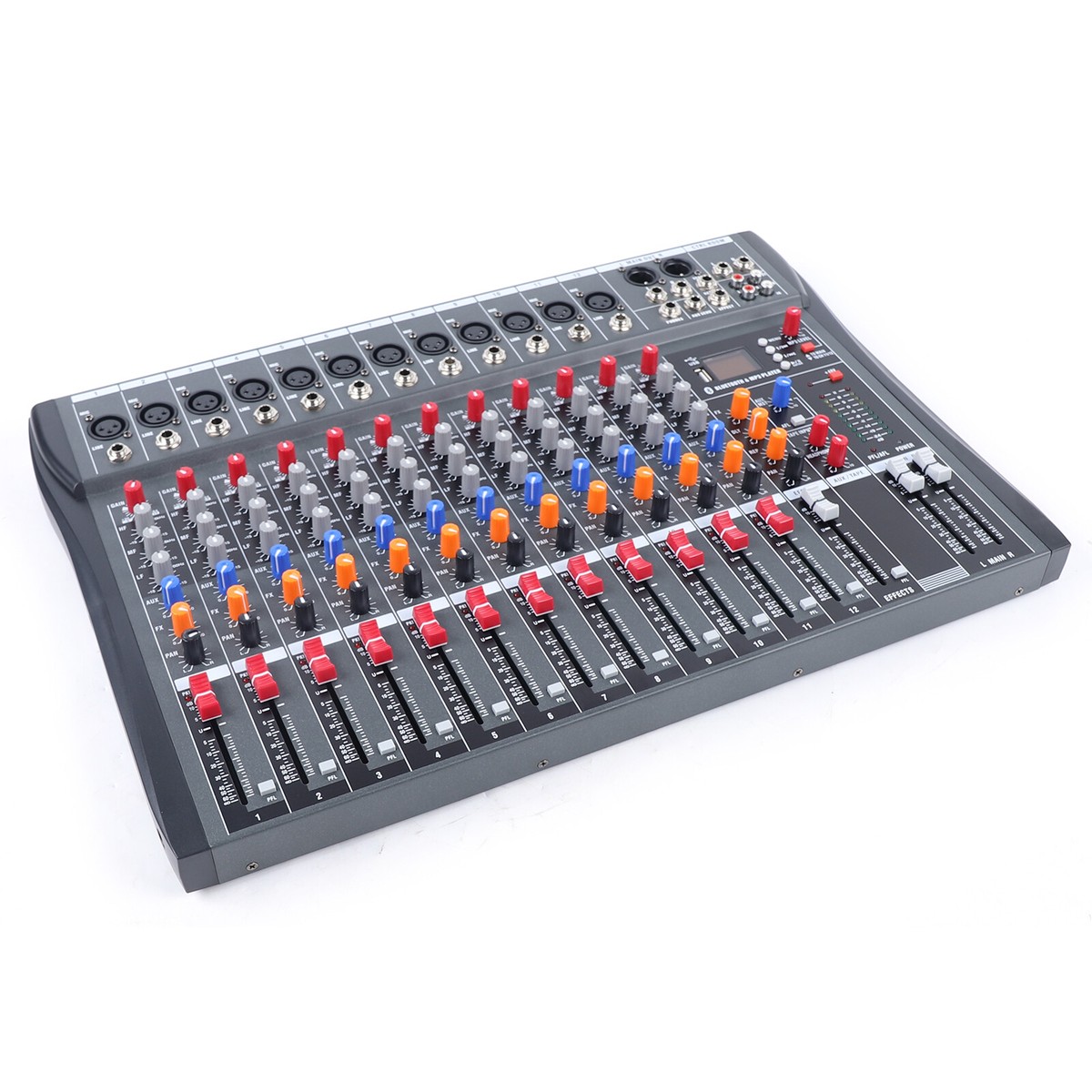 12 Channel USB Audio Mixer Bluetooth DJ Sound Mixing Console