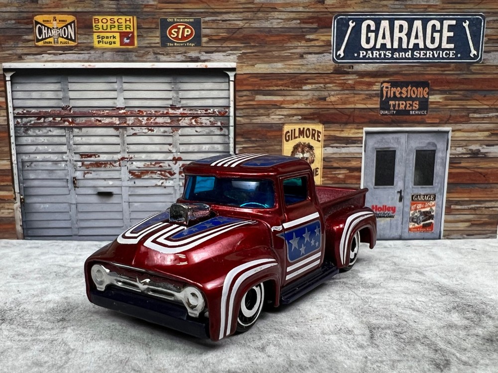 🇺🇸🇺🇸Hotwheels HW Stars & Stripes Custom '56 Ford Truck C12🇺🇸🇺🇸
