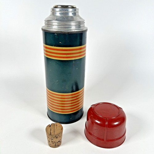 50's J C Higgins Sears Roebuck & Co #7398 Vacuum Bottle quart thermos complete