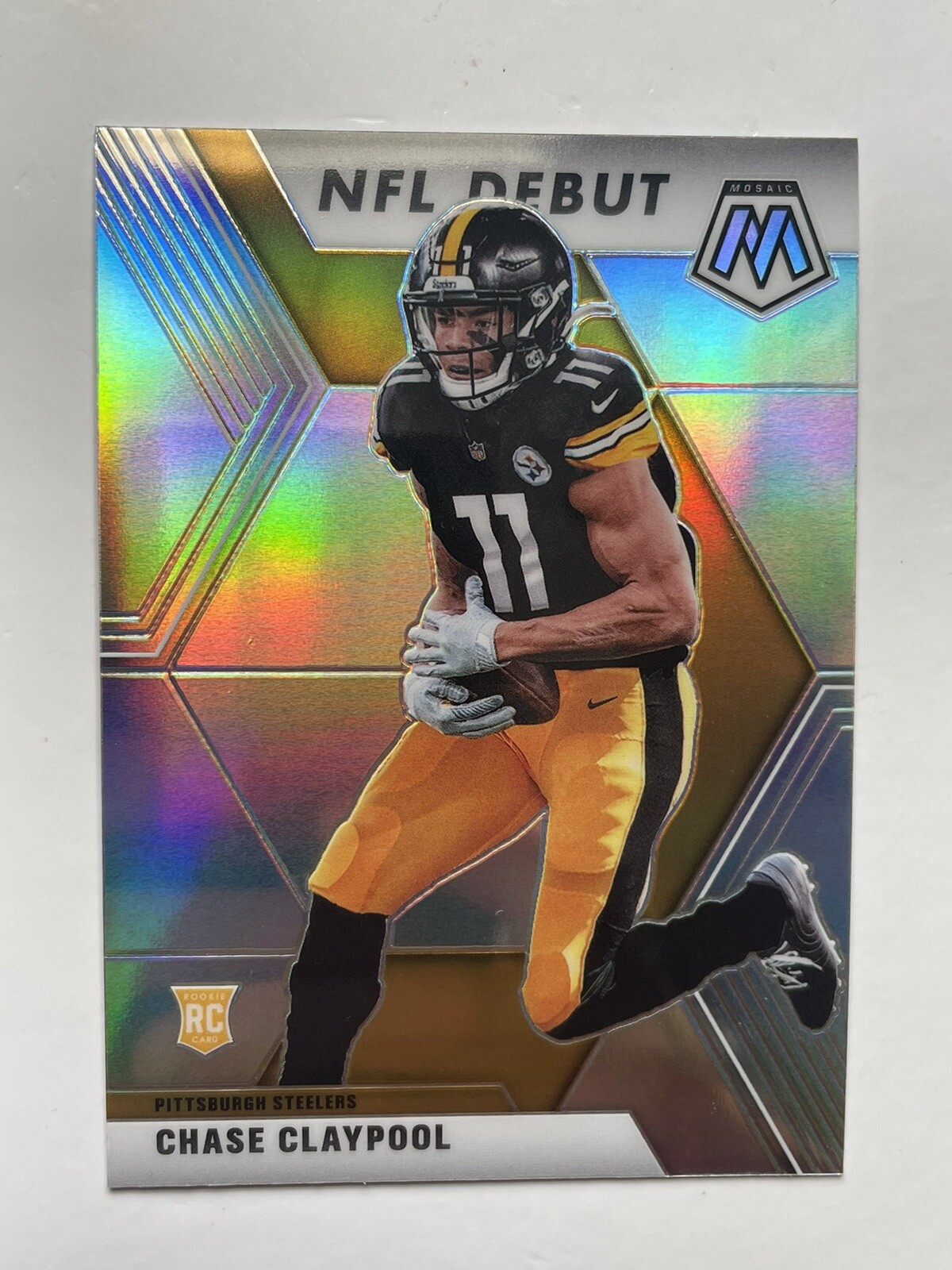 2020 Mosaic CHASE CLAYPOOL Silver Prizm RC NFL Debut #278 Steelers Rookie