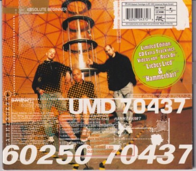 Absolute Beginner   Hammerhart - Limited 8 Track enhanced Maxi CD 1999 Buback