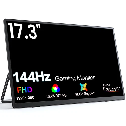 EVICIV 144Hz Portable Monitor, 17,3 Zoll Tragbarer Mobiler IPS Bildschirm 1080P