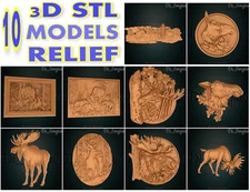 3D stl file relief ELKS for CNC router cnc machine milling
