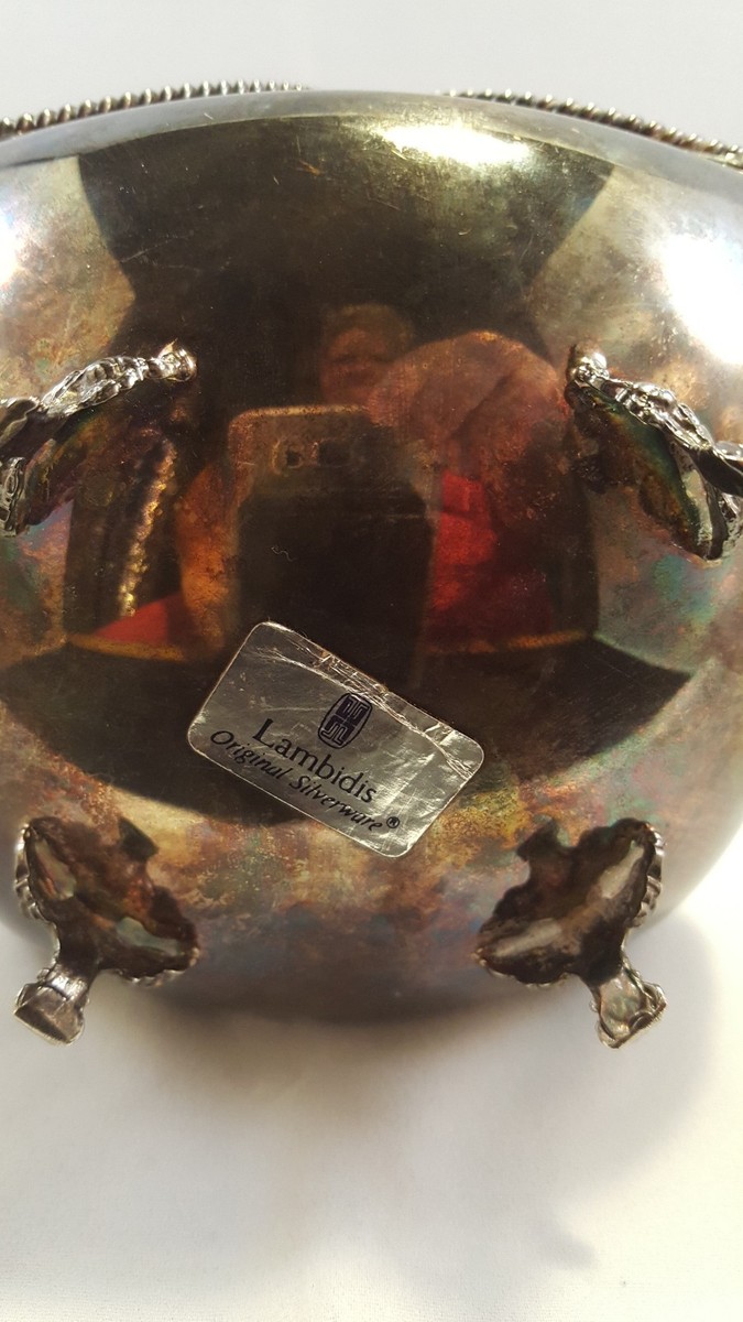 Lambidis Silver BON BON Dish Athens | eBay