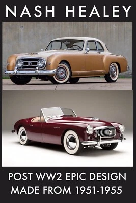 Nash Healey Early Sports Car 1951-1955 Poster New Giclée Print Classic Design - Image 1 of 3