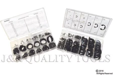 600pc E-Clip & Snap Ring (300pc/ea kit) Assortment w/ cases Mechanics Tools Shop