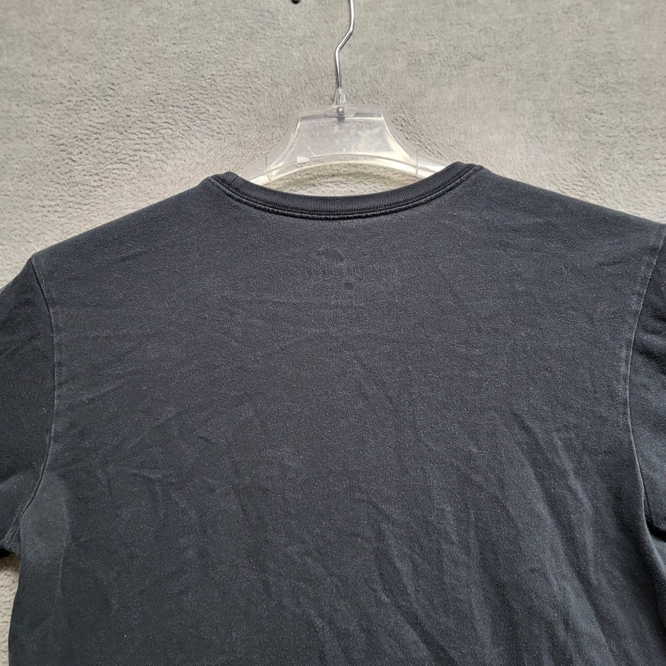 Nike Men Shirt Large Black Archive Embroidered Logo Short Sleeve