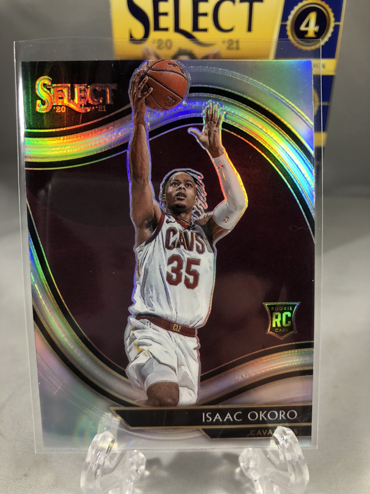 ISAAC OKORO 2020-21 Panini Select Courtside Silver Prizm RC #296 Cavs Rookie