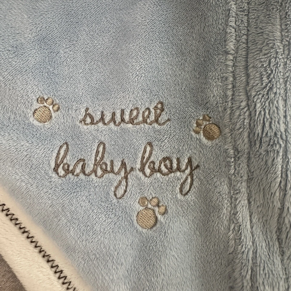 Carters Dulce Bebé Niño Azul Crema OSO AMOR Sonajero Satinado Espalda Pata de Seguridad Foto 3 de 4