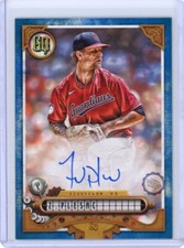 2022 Gypsy Queen Zach Plesac Blue On Card Autograph #d /150 Cleveland Guardians