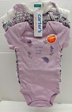 Just One You Carters Baby Infant Girls 3 piece Short Sleeve One Piece 3M Purple