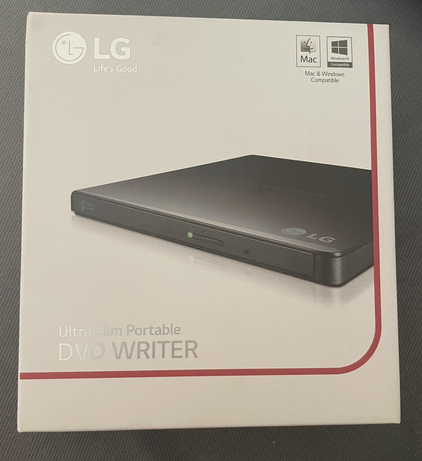 LG GP65NB60 UltraSlim Portable External DVD Burner and Drive Black