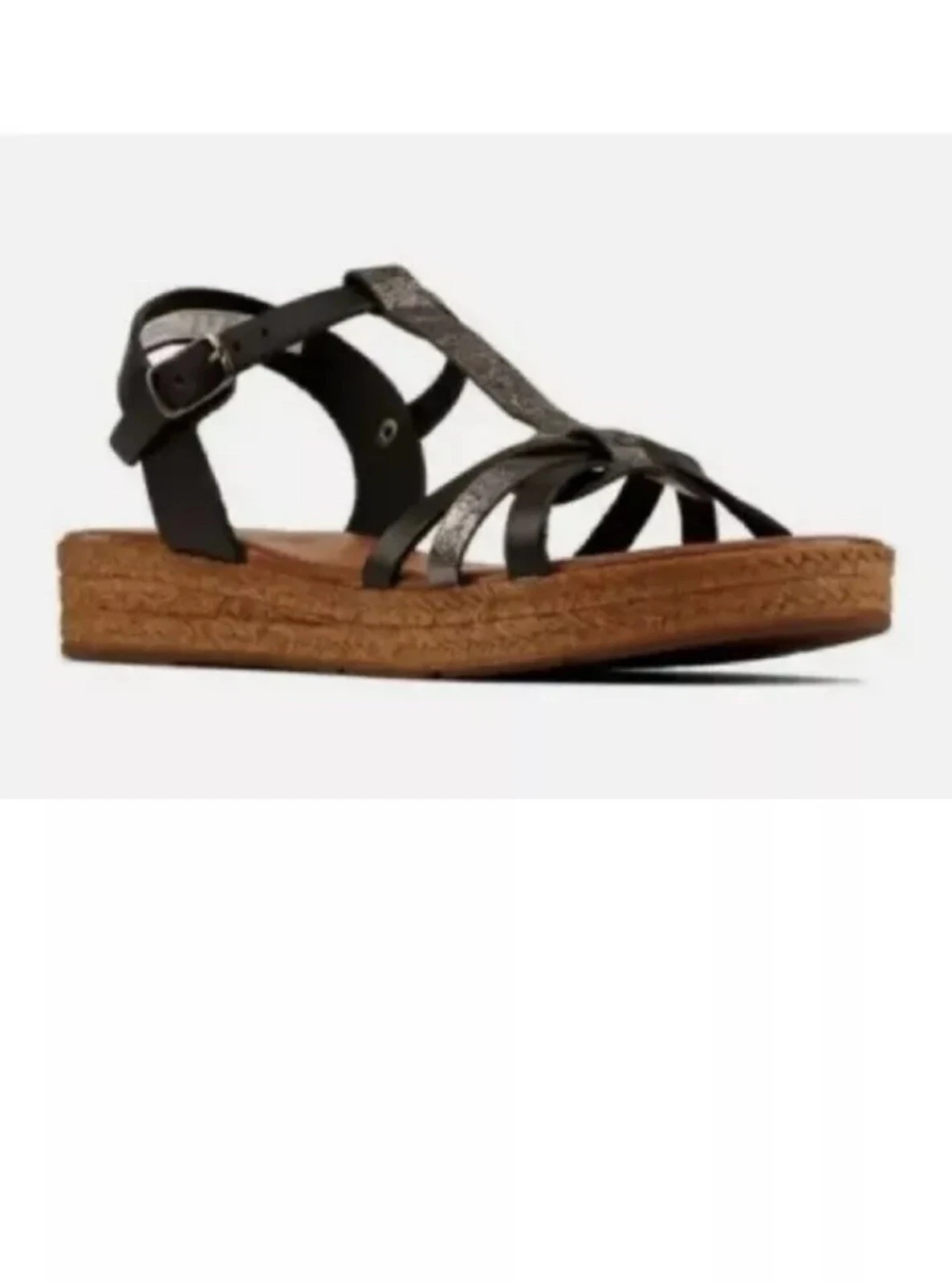 SANDALI FLATFORM CLARKS DANIELLA RAY DONNA NERI COMBINATI PELLE UK 5 5 D 39