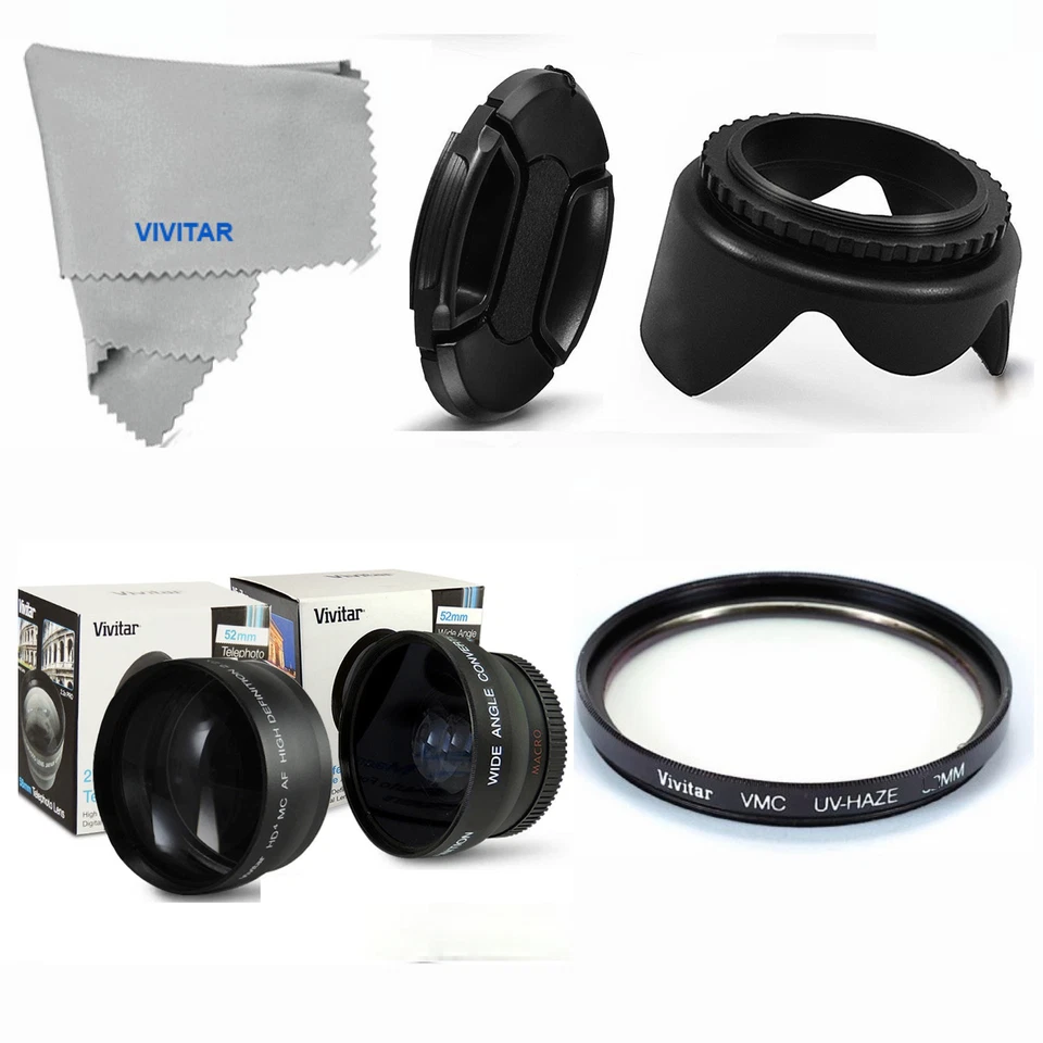 3 LENSES UV FILTER HOOD CAP FOR SONY ALPHA A230 A100 A700 A900 A300 A330 A350 - Image 2 of 4