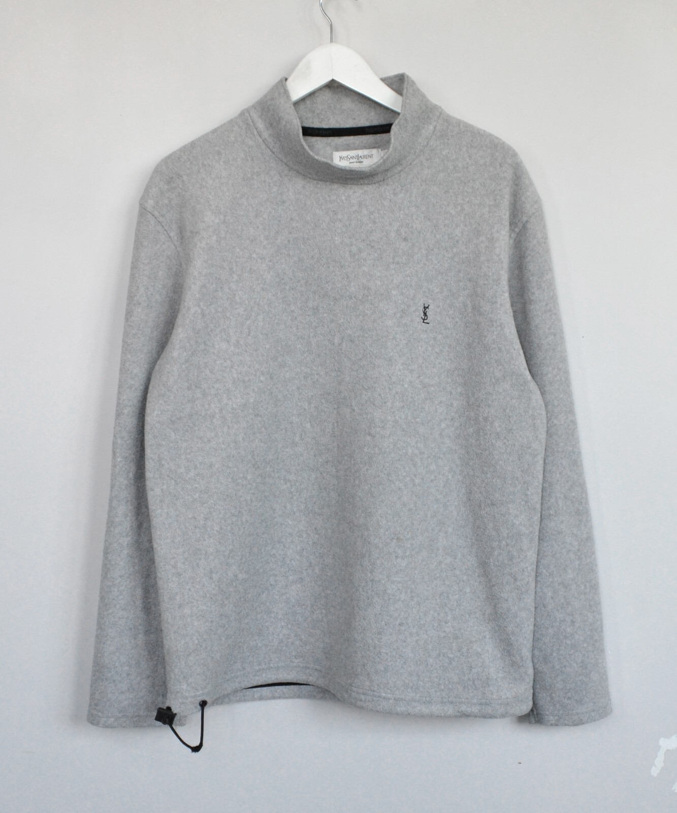Maglione maglione vintage da uomo YVES SAINT LAURENT Yves Saint Laurent anni '90 logo grigio