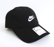 Nike Swoosh Black Embroidered Logo Adjustable Strapback Hat Cap Child Size 4-7