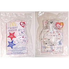 TY McDonald's Teenie Beanie - CREW GLORY Bear (1999 - McD Employee Exclusive)