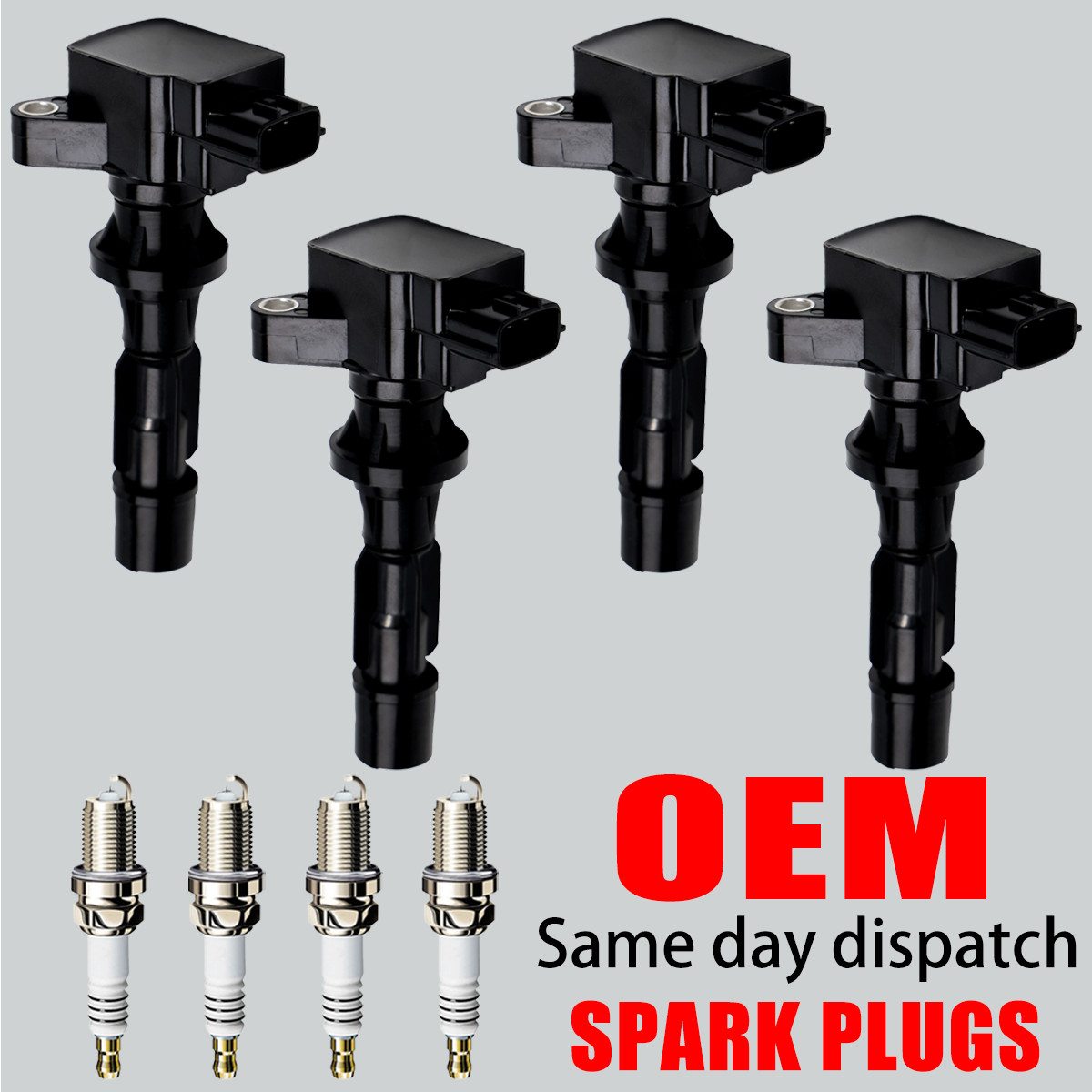 4X OEM Ignition Coil & 4X Iridium Spark Plug For Mazda 3 6 CX-7 MX-5 Miata UF540