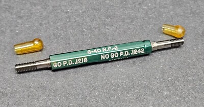 #6-40 NF 2 Go /No Go Thread Plug Gage Set Metro .1218 .1242 Inspection Machinist