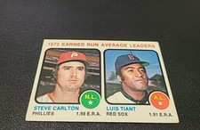 1973 Topps - League Leaders #65 Luis Tiant, Steve Carlton