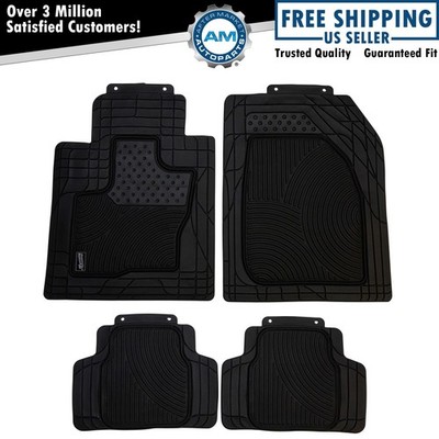 Armor All Custom Accessories Smart Fit Black Rubber Floor Mat Set of 4 New